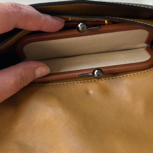 Coach | NWOT 1941 Dinky with Tea Rose Black/Blue/Purple Leather Crossbody #20215 - Picture 11 of 16